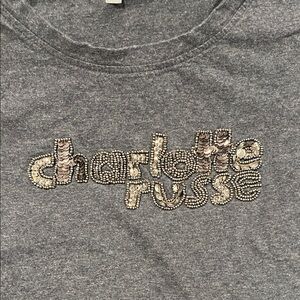 Vintage Charlotte Russe Tee with Embellished Logo